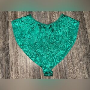 Vintage Victoria's Secret VS Emerald Floral Satin Lingerie Bottoms Shorts